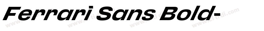 Ferrari Sans Bold字体转换